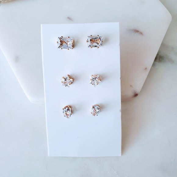 !!5 for $25 Lot of 3 pairs Dainty Delicate Studs - Picture 4 of 5